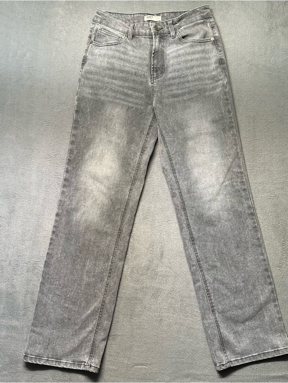 Oat New York Womens 4 27 Straight Leg Jeans Gray High Rise Minimalist EUC